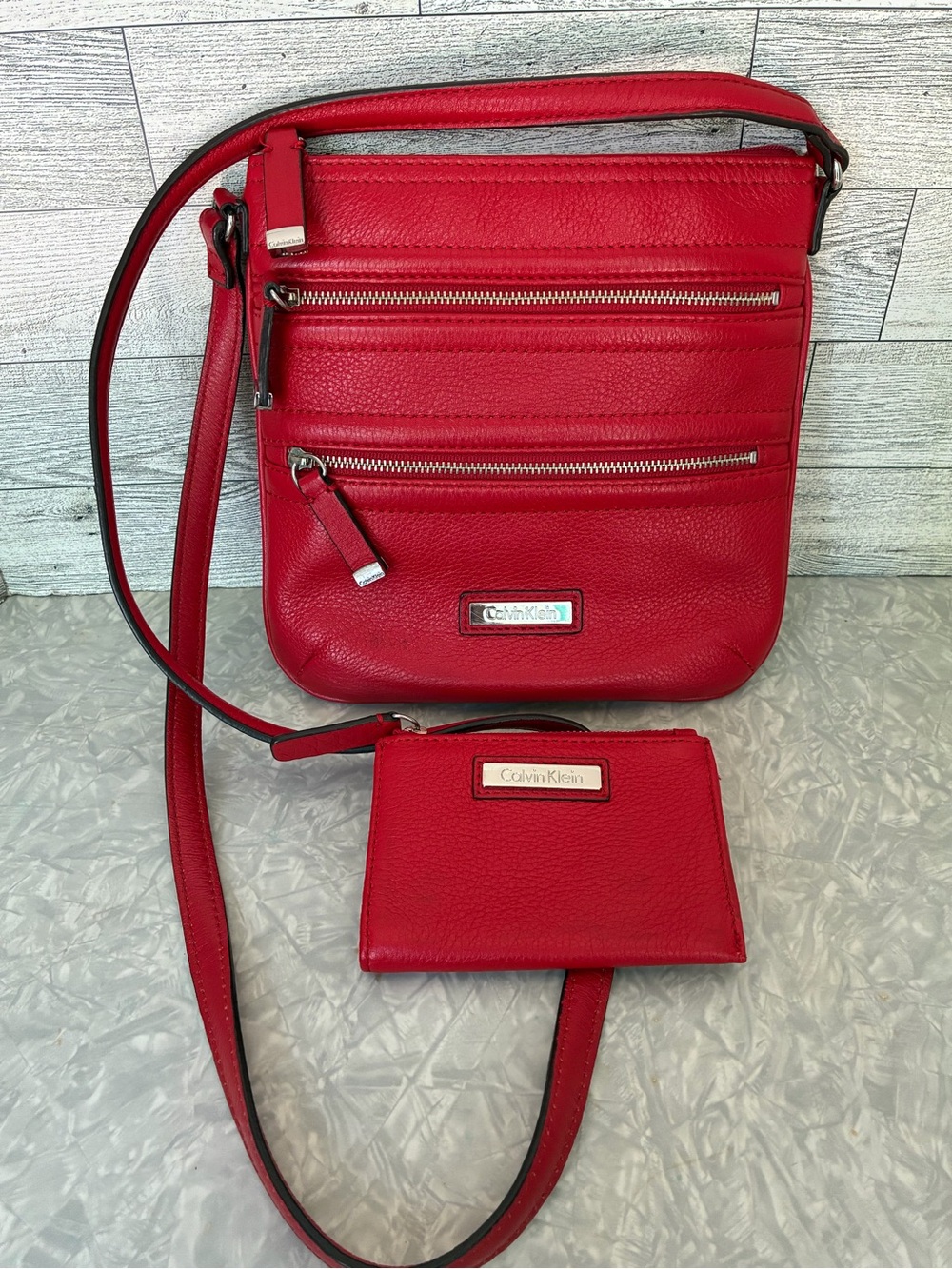 Red Crossbody & Matching Wallet